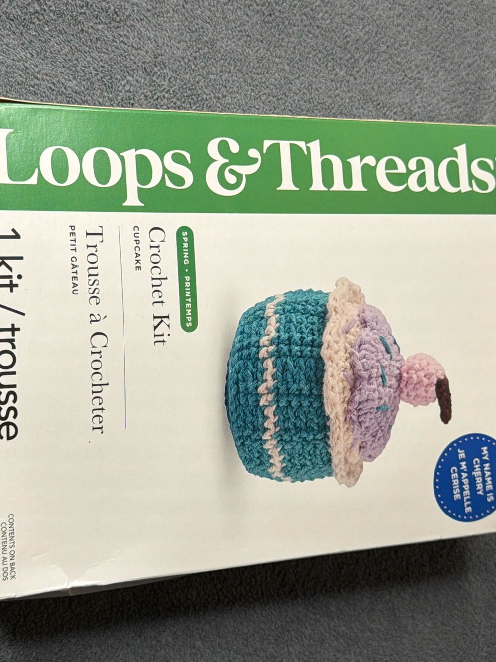 Crochet Cupcake Kit - Teal, Purple and Pink